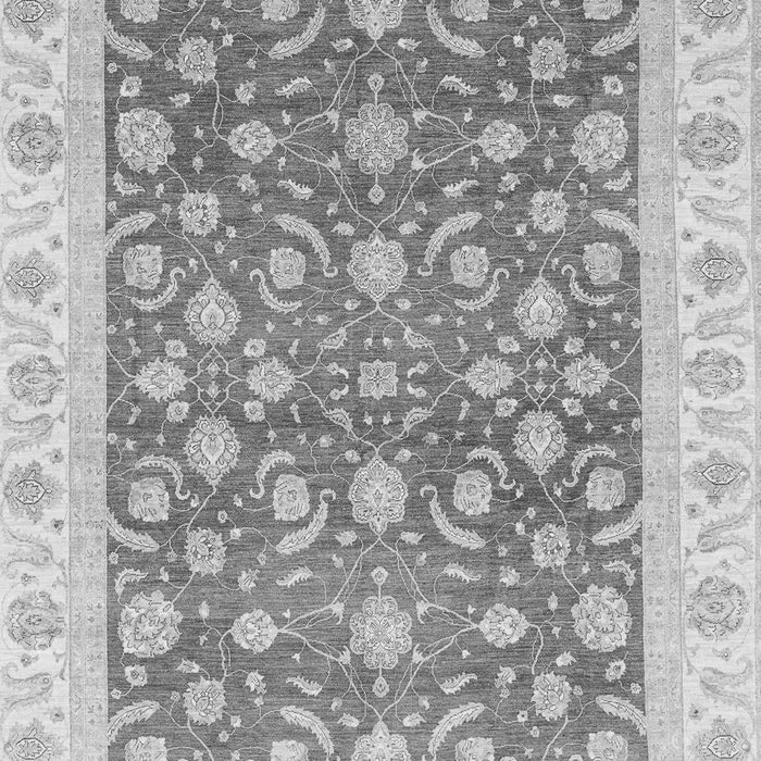 Machine Washable Oriental Gray Traditional Rug, wshabs3680gry