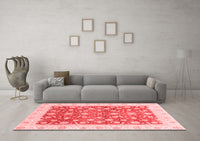 Machine Washable Oriental Red Traditional Rug, wshabs3680red