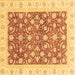 Square Oriental Brown Traditional Rug, abs3680brn