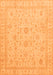 Machine Washable Oriental Orange Traditional Area Rugs, wshabs3681org