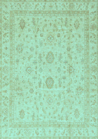 Oriental Light Blue Traditional Rug, abs3681lblu