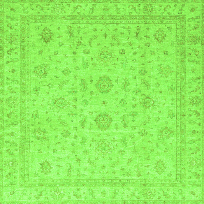 Square Oriental Green Traditional Rug, abs3681grn