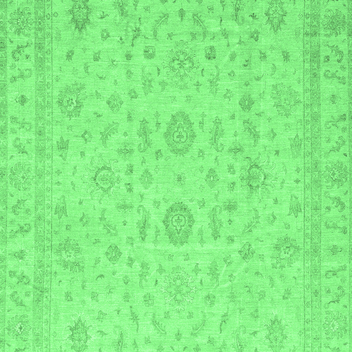 Machine Washable Oriental Emerald Green Traditional Area Rugs, wshabs3681emgrn