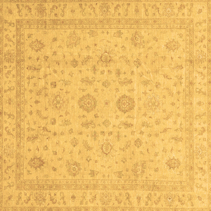 Square Machine Washable Oriental Brown Traditional Rug, wshabs3681brn