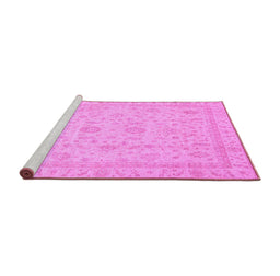 Sideview of Machine Washable Oriental Purple Traditional Area Rugs, wshabs3681pur