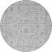 Round Oriental Gray Traditional Rug, abs3681gry