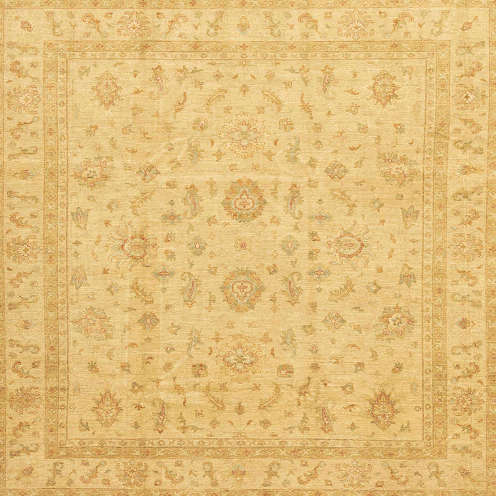 Square Abstract Orange Oriental Rug, abs3681