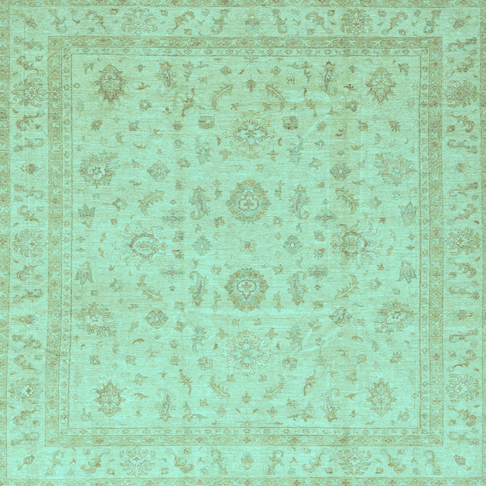 Square Oriental Light Blue Traditional Rug, abs3681lblu