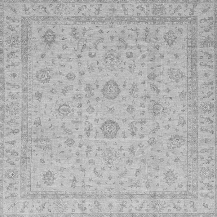 Square Machine Washable Oriental Gray Traditional Rug, wshabs3681gry