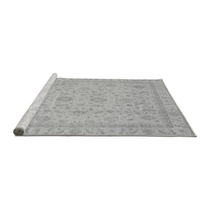 Sideview of Machine Washable Oriental Gray Traditional Rug, wshabs3681gry
