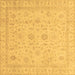 Square Oriental Brown Traditional Rug, abs3681brn