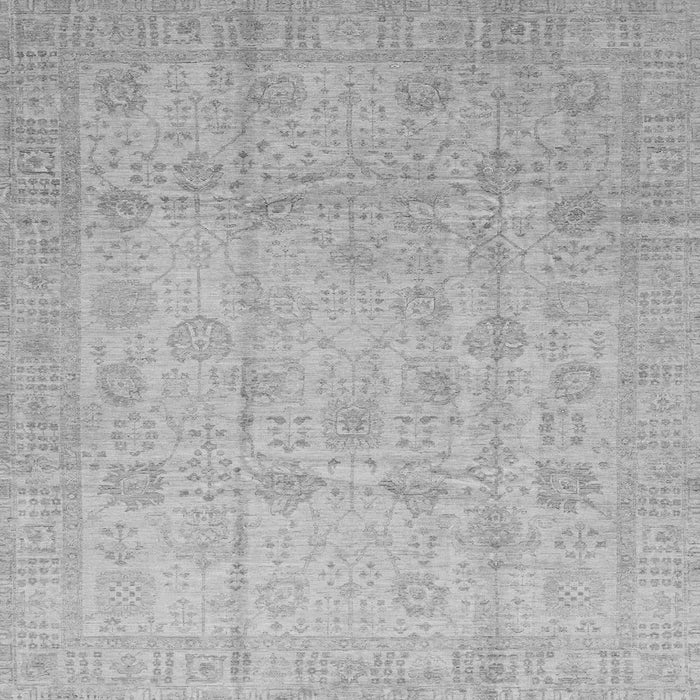Square Oriental Gray Traditional Rug, abs3682gry