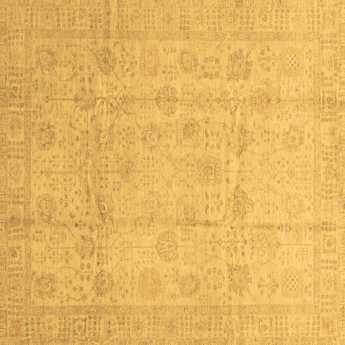 Square Machine Washable Oriental Brown Traditional Rug, wshabs3682brn