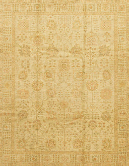 Abstract Chrome Gold Yellow Oriental Rug, abs3682