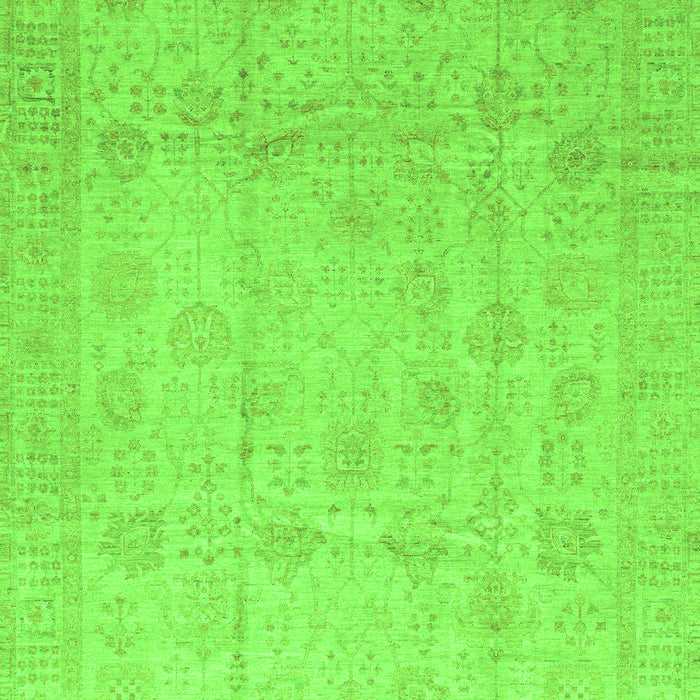 Machine Washable Oriental Green Traditional Area Rugs, wshabs3682grn