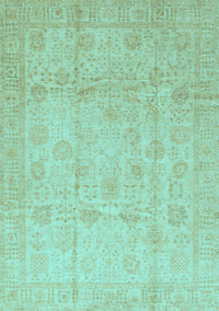 Oriental Light Blue Traditional Rug, abs3682lblu