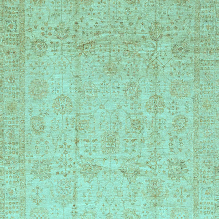 Machine Washable Oriental Light Blue Traditional Rug, wshabs3682lblu