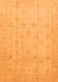 Machine Washable Oriental Orange Traditional Area Rugs, wshabs3682org