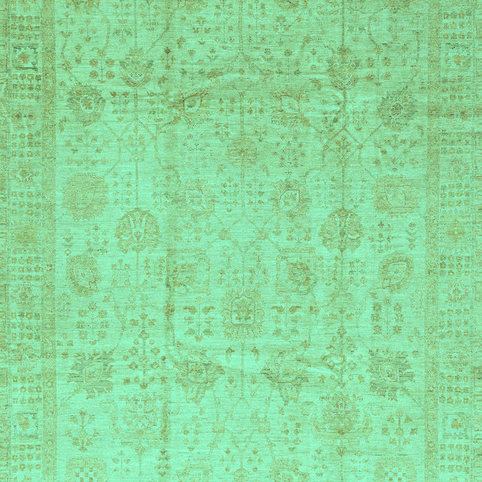 Machine Washable Oriental Turquoise Traditional Area Rugs, wshabs3682turq