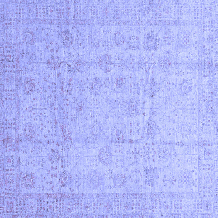 Square Oriental Blue Traditional Rug, abs3682blu