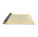 Sideview of Abstract Brown Gold Oriental Rug, abs3683