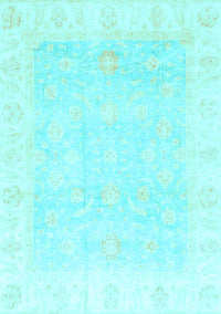 Oriental Light Blue Traditional Rug, abs3683lblu