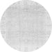 Round Oriental Gray Traditional Rug, abs3683gry