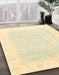 Machine Washable Abstract Brown Gold Rug in a Family Room, wshabs3683