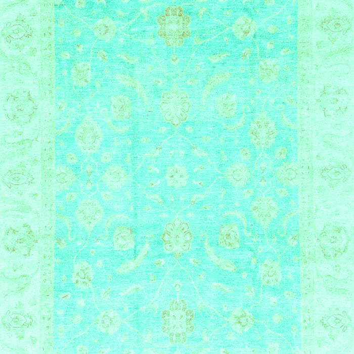 Machine Washable Oriental Turquoise Traditional Area Rugs, wshabs3683turq