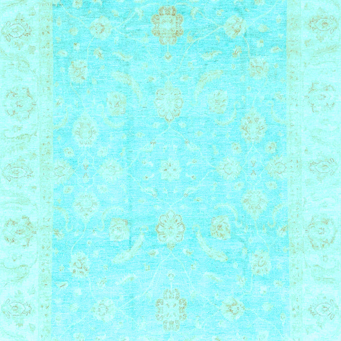 Machine Washable Oriental Light Blue Traditional Rug, wshabs3683lblu