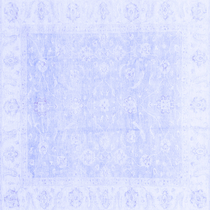 Square Oriental Blue Traditional Rug, abs3683blu