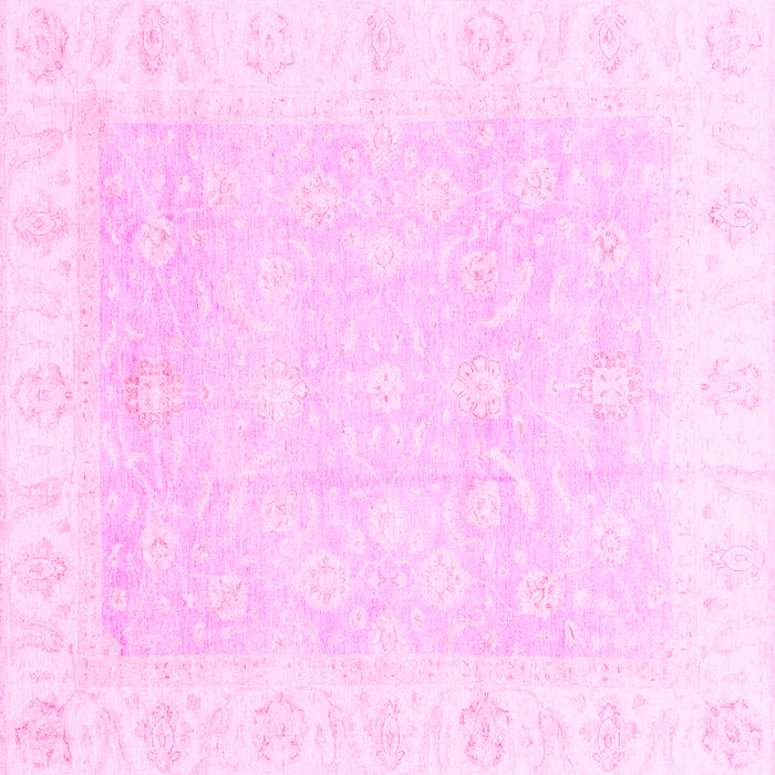 Square Oriental Pink Traditional Rug, abs3683pnk