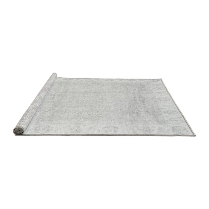 Sideview of Machine Washable Oriental Gray Traditional Rug, wshabs3683gry