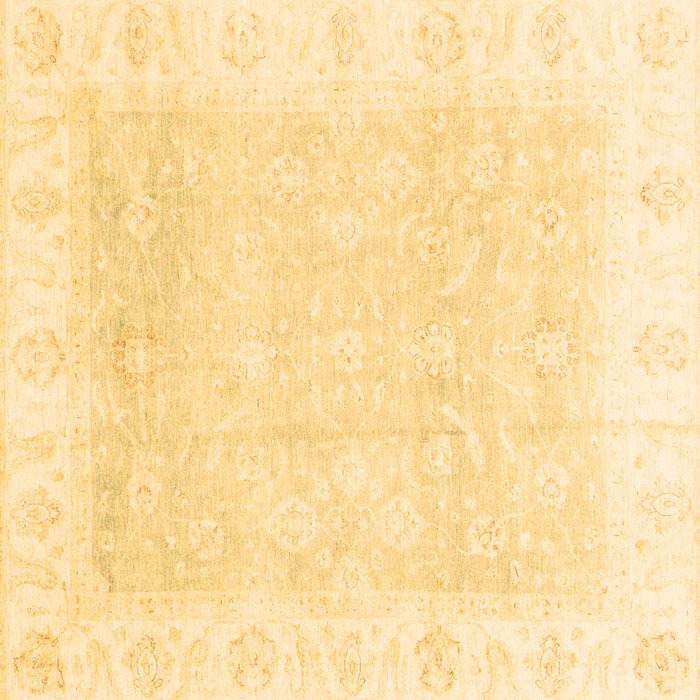 Square Oriental Brown Traditional Rug, abs3683brn