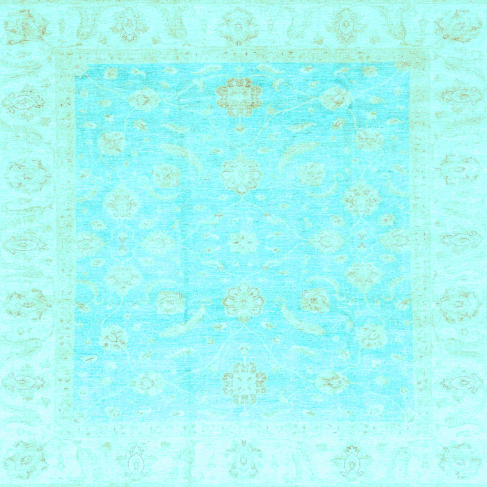Square Oriental Light Blue Traditional Rug, abs3683lblu