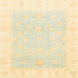 Square Machine Washable Abstract Brown Gold Rug, wshabs3683