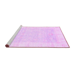 Sideview of Machine Washable Oriental Purple Traditional Area Rugs, wshabs3683pur