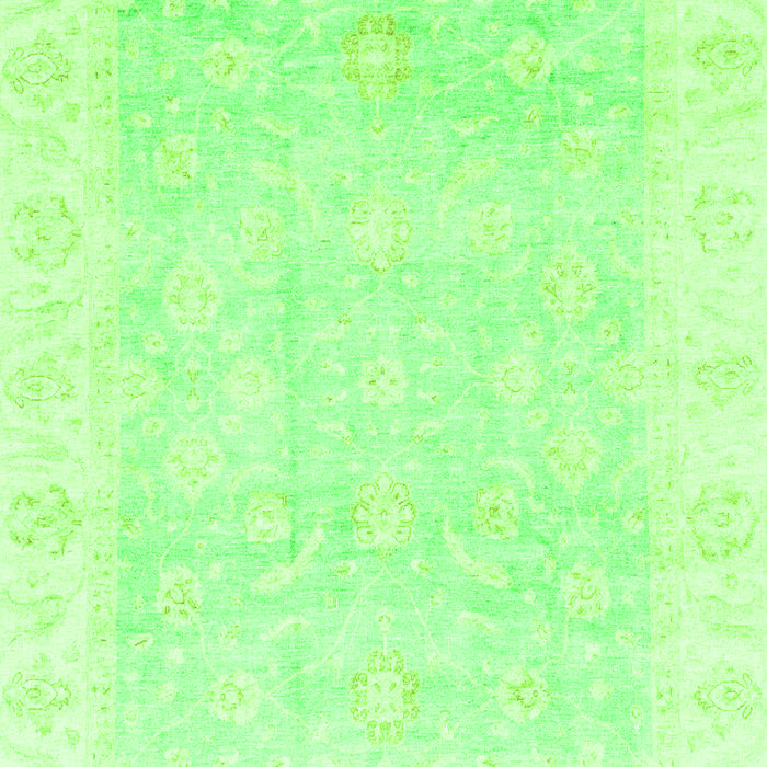 Machine Washable Oriental Green Traditional Area Rugs, wshabs3683grn