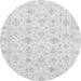 Round Oriental Gray Traditional Rug, abs3684gry