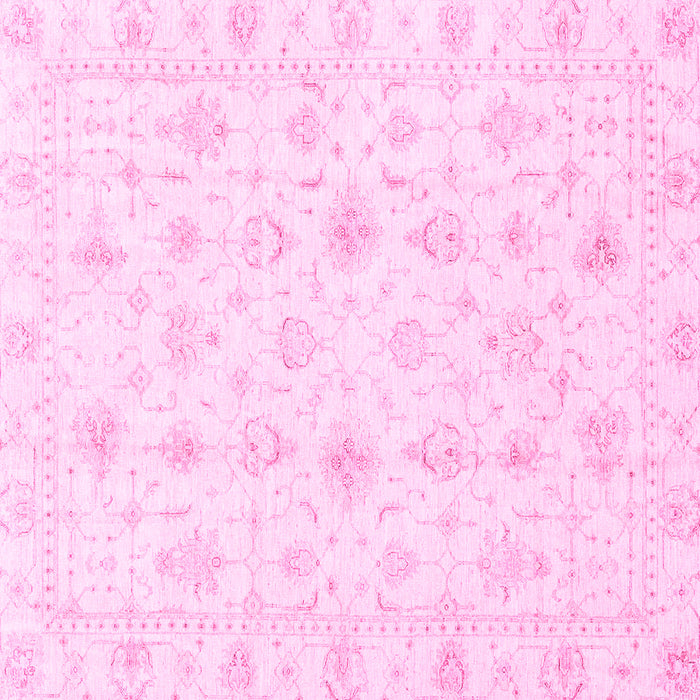 Square Oriental Pink Traditional Rug, abs3684pnk