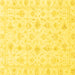 Square Machine Washable Oriental Yellow Traditional Rug, wshabs3684yw