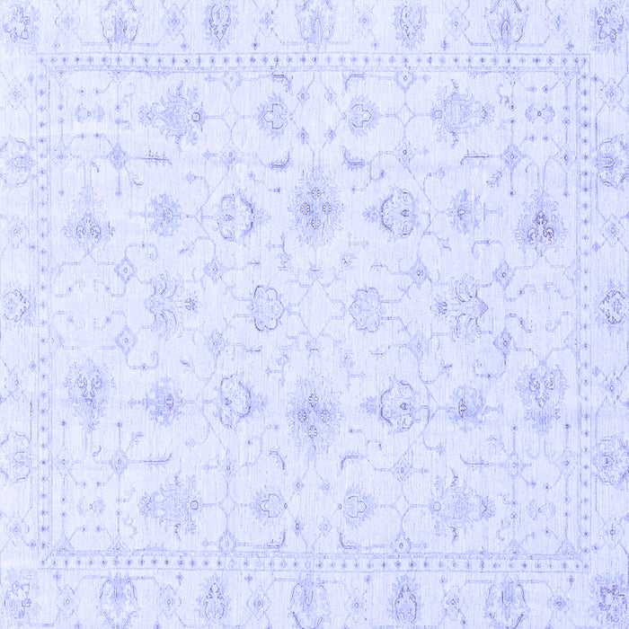 Square Machine Washable Oriental Blue Traditional Rug, wshabs3684blu