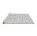 Sideview of Machine Washable Oriental Gray Traditional Rug, wshabs3684gry