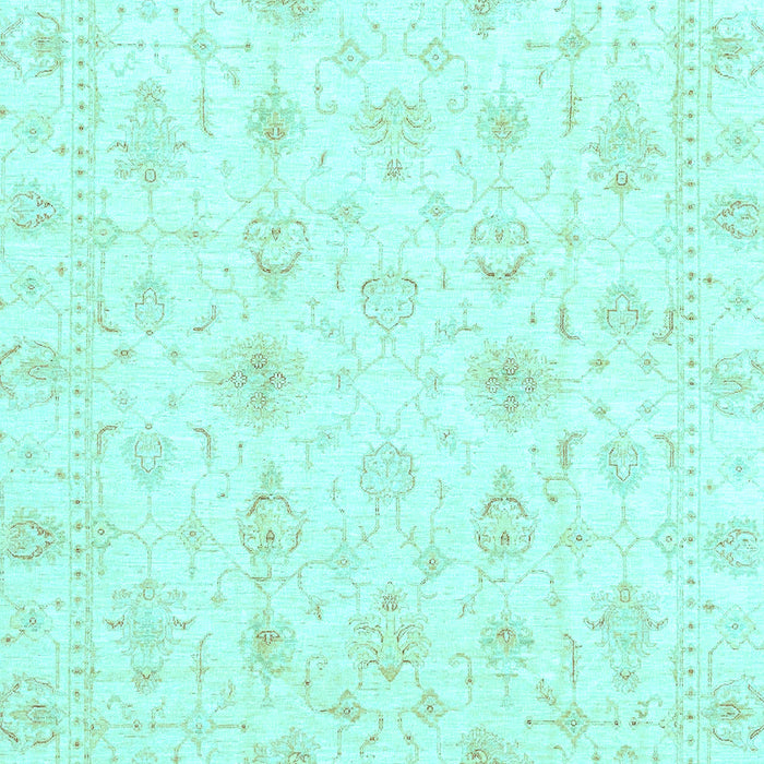Machine Washable Oriental Light Blue Traditional Rug, wshabs3684lblu