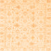 Square Machine Washable Oriental Orange Traditional Area Rugs, wshabs3684org