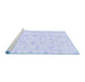 Sideview of Machine Washable Oriental Blue Traditional Rug, wshabs3684blu