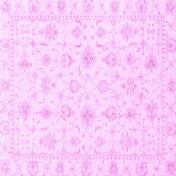 Square Machine Washable Oriental Purple Traditional Area Rugs, wshabs3684pur