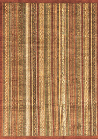 Abstract Brown Modern Rug, abs3685brn