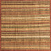 Square Abstract Brown Modern Rug, abs3685brn