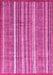 Machine Washable Abstract Pink Modern Rug, wshabs3685pnk